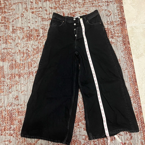 Free people wide leg black jeans - Picture 1 of 4